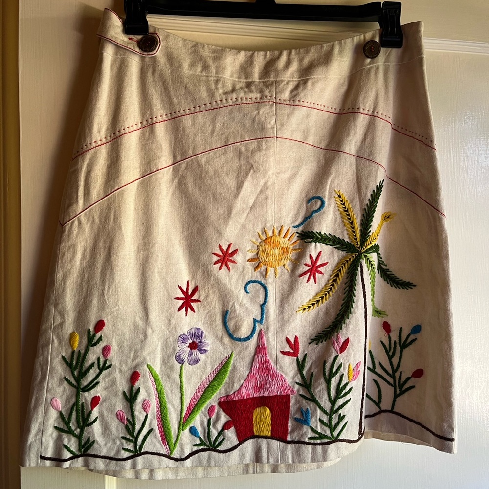 Tibi Embroidered Skirt